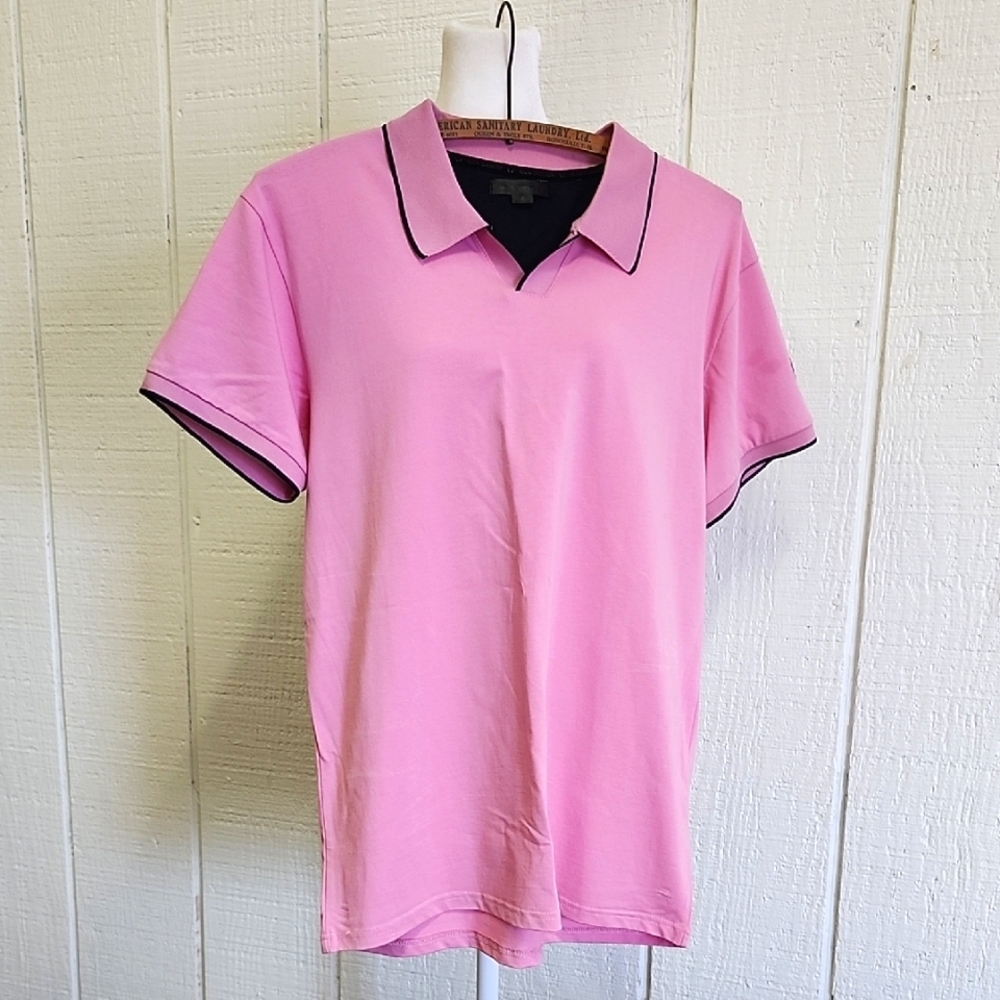 NICK DANGER Women's Pink Pull-Over Polo Shirt Golf Tennis Activewear Medium